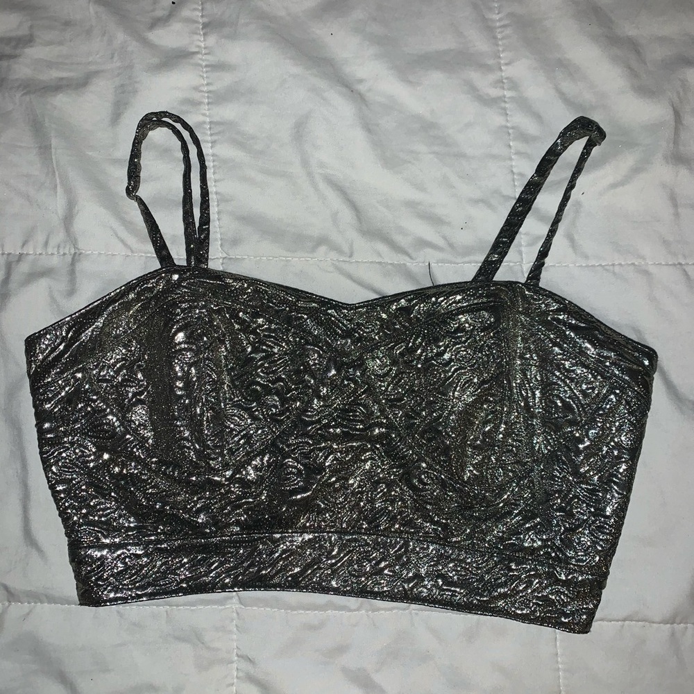 Silver Bustier top